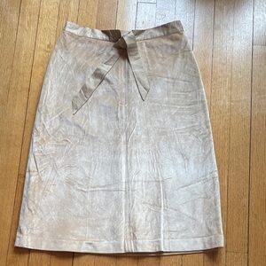 Banana Republic Beige Pencil Skirt with Bow Detail